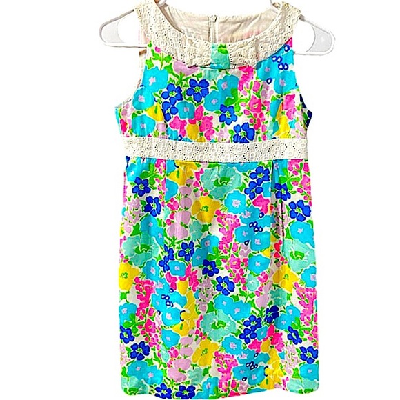 LILLY PULITZER Spring Fling Mini Henley Dress Sz 14 - Picture 2 of 7